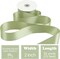 2-Inch Sage Green Double Face Satin Ribbon (25 Yards) - Premium Dusty Sage Silk-Finish Ribbon for Wedding Invitations, Luxury Gift Wrapping, Flower Bouquet Wraps, Hair Bows, and DIY Home Decor